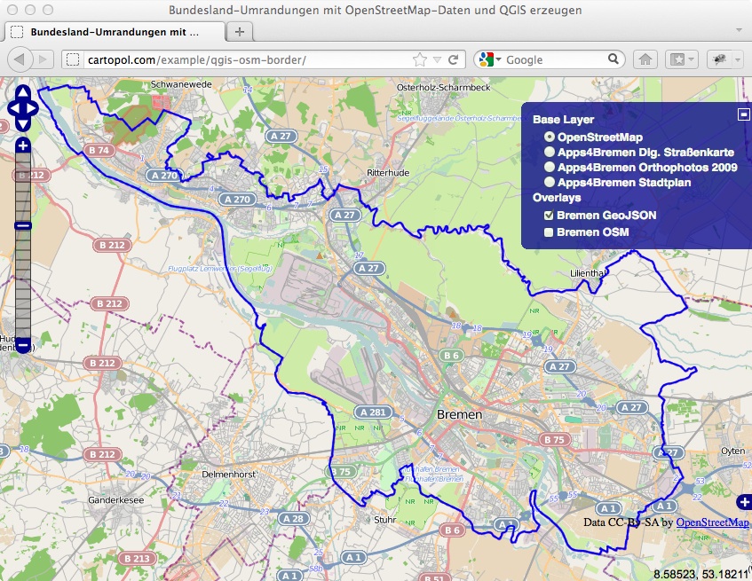Location Picker auf Basis von OpenStreetMap